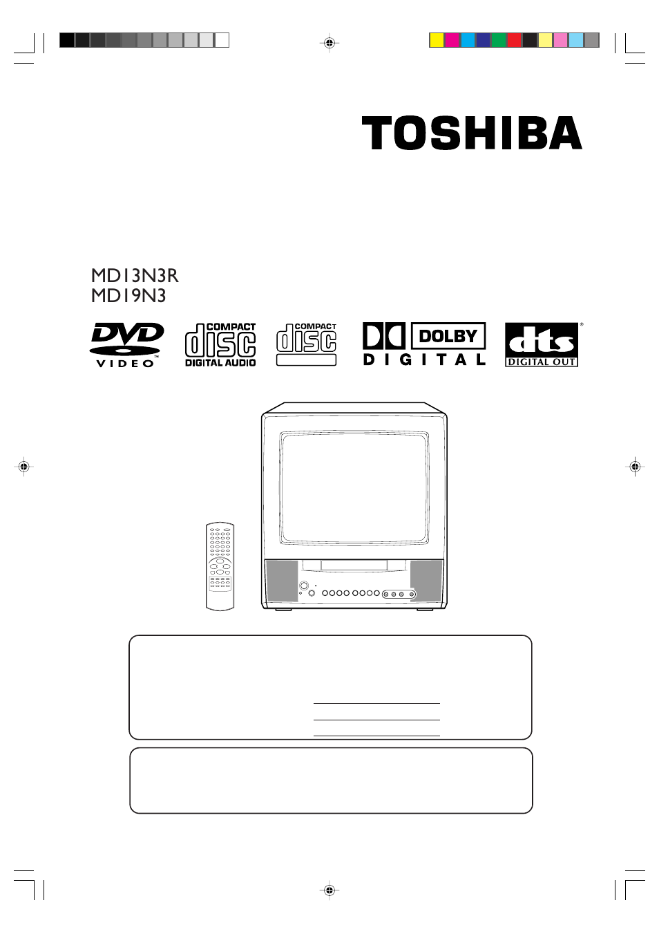 Toshiba MD19N3 User Manual | 47 pages