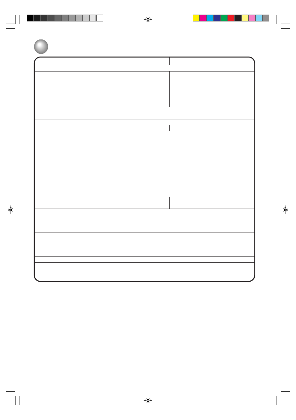 Specifications, 44 specifications | Toshiba MD19N3 User Manual | Page 44 / 47