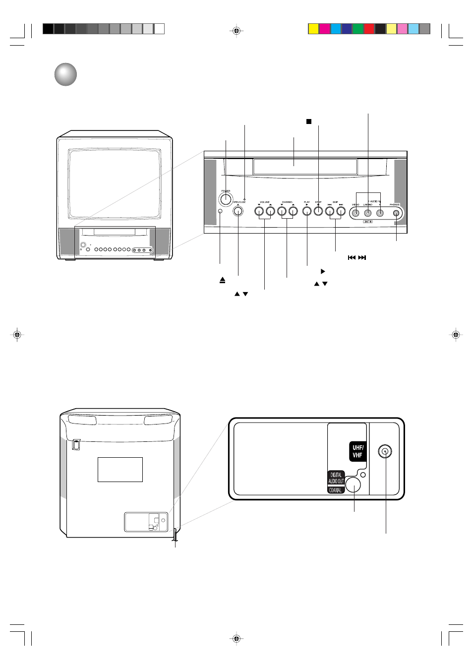 Parts and functions, 8parts and functions | Toshiba MD19N3 User Manual | Page 8 / 47