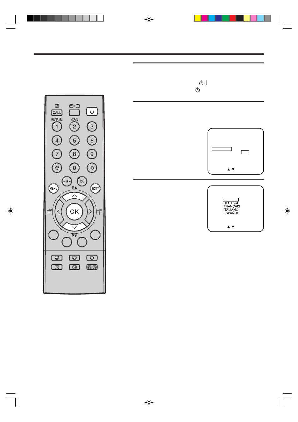 19 language selection | Toshiba 15V31B User Manual | Page 21 / 30