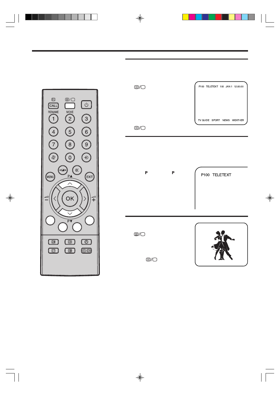 Teletext feature, Text | Toshiba 15V31B User Manual | Page 23 / 30