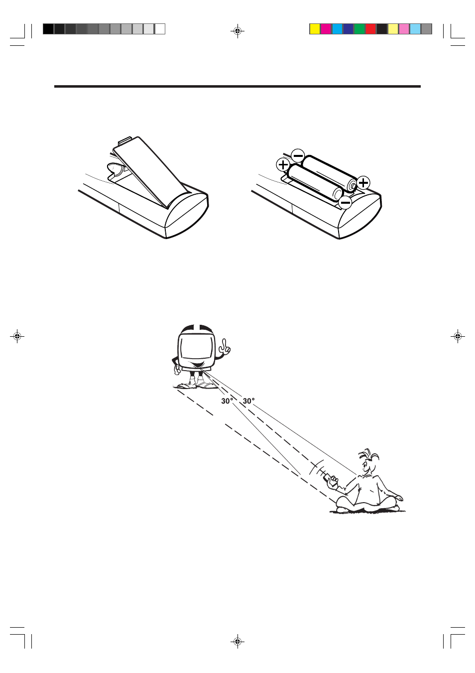 How to insert batteries in the remote control | Toshiba 15V31B User Manual | Page 5 / 30