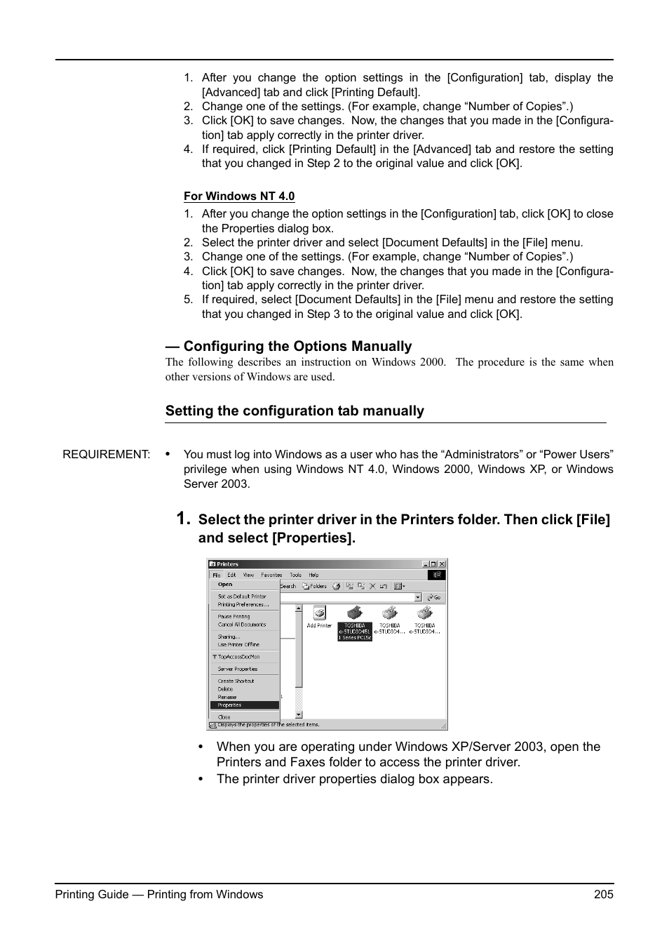 Configuring the options manually, P.205 "configuring the options manually | Toshiba ESTUDIO 3511 User Manual | Page 205 / 382