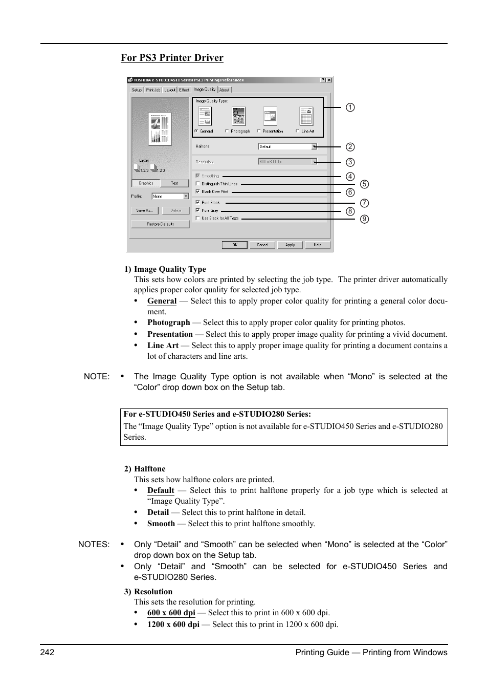 For ps3 printer driver | Toshiba ESTUDIO 3511 User Manual | Page 242 / 382