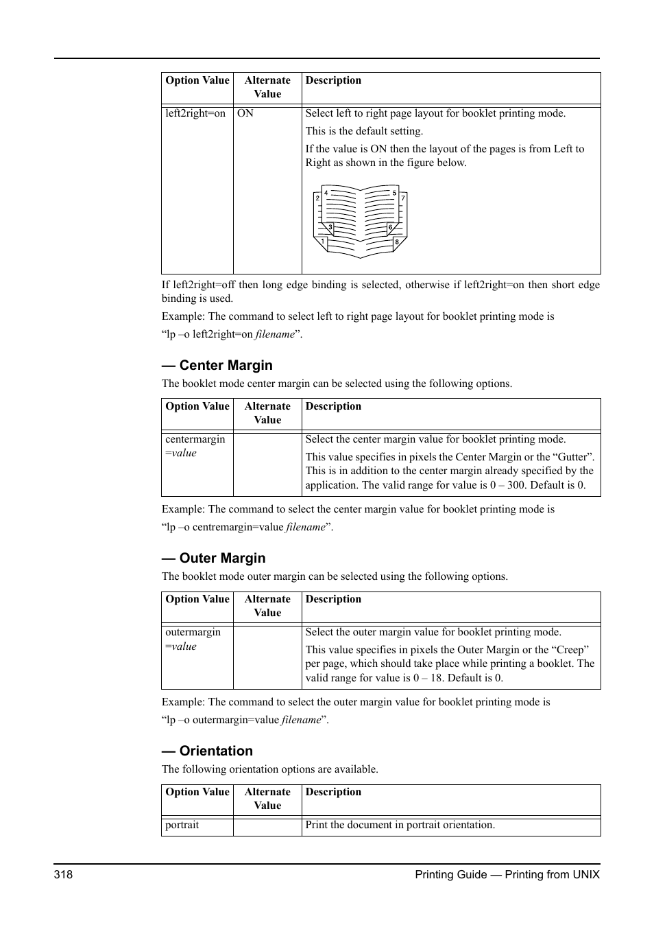 Center margin, Outer margin, Orientation | Center margin outer margin orientation | Toshiba ESTUDIO 3511 User Manual | Page 318 / 382