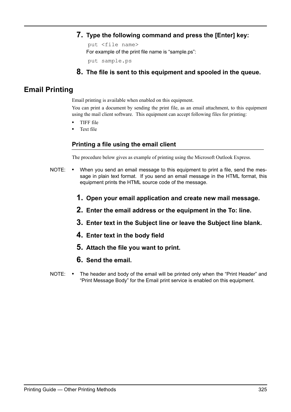 Email printing, P.325 "email printing | Toshiba ESTUDIO 3511 User Manual | Page 325 / 382