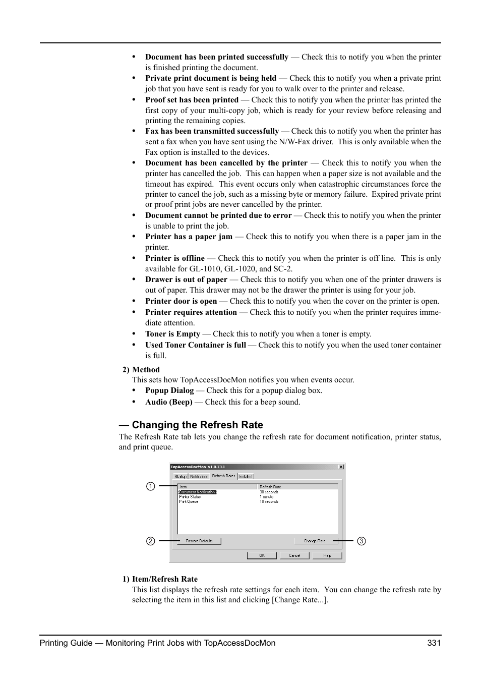 Changing the refresh rate, P.331 "changing the refresh rate | Toshiba ESTUDIO 3511 User Manual | Page 331 / 382