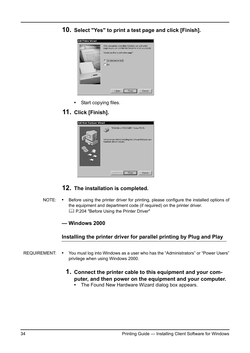 Windows 2000, P.34 "windows 2000 | Toshiba ESTUDIO 3511 User Manual | Page 34 / 382
