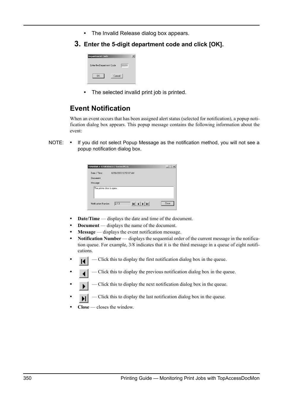 Event notification | Toshiba ESTUDIO 3511 User Manual | Page 350 / 382