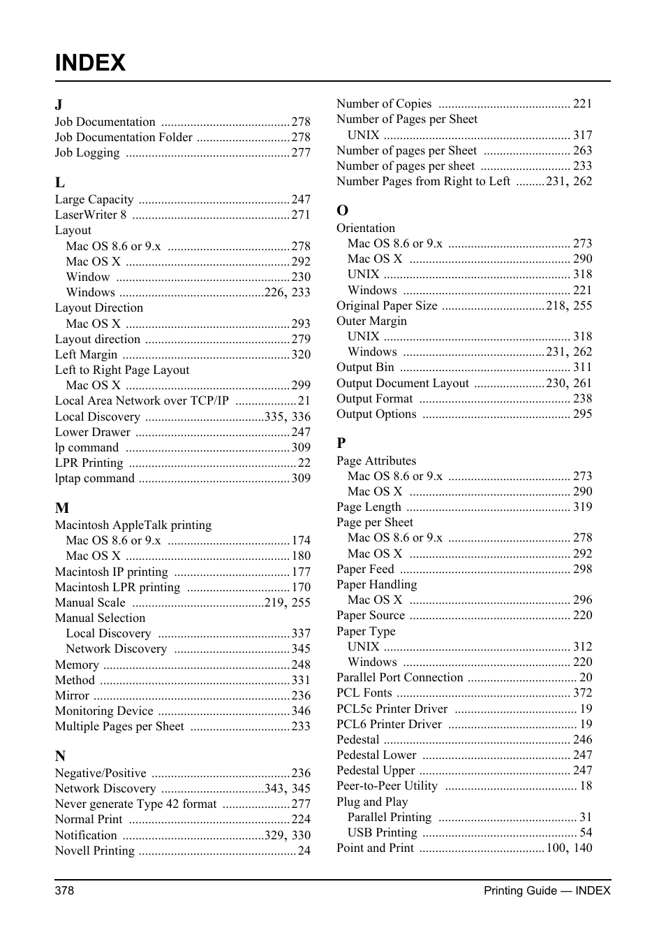 Index | Toshiba ESTUDIO 3511 User Manual | Page 378 / 382