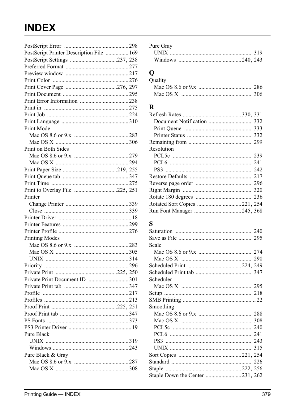 Index | Toshiba ESTUDIO 3511 User Manual | Page 379 / 382