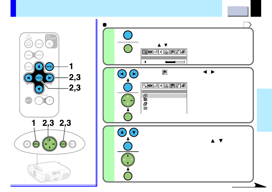 Setting the display method, Setting the display method (display setting), Y setting | Toshiba TLP-B2U User Manual | Page 47 / 67