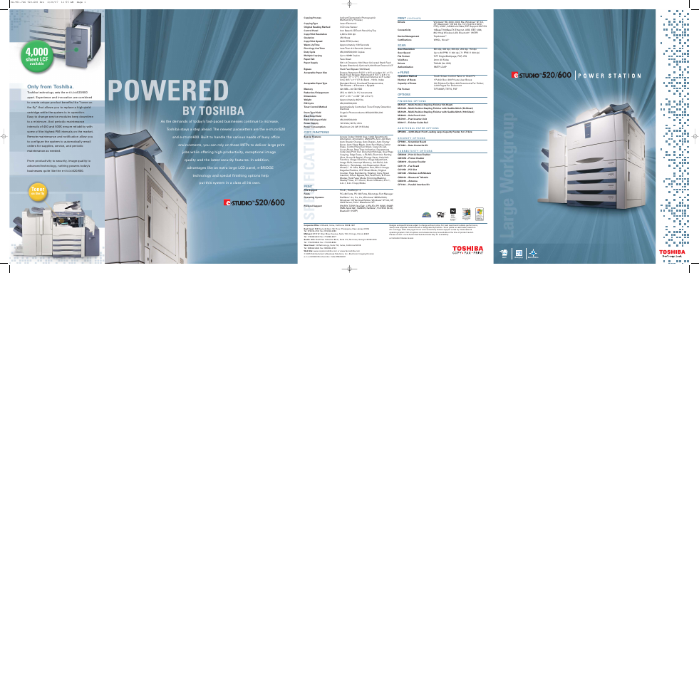 Specifica tions | Toshiba 520 User Manual | Page 3 / 7