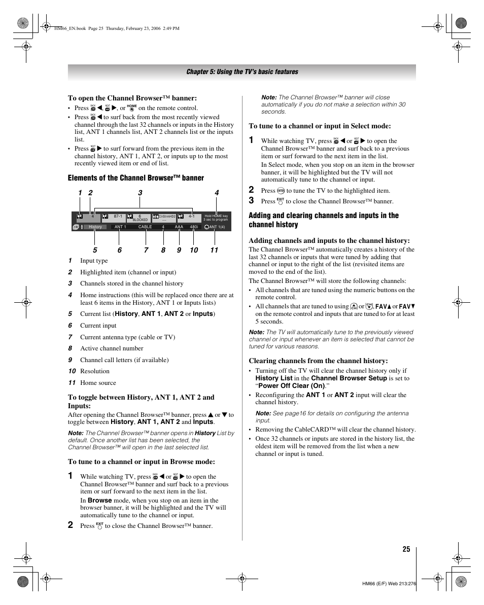 Toshiba 50HM66 User Manual | Page 25 / 56
