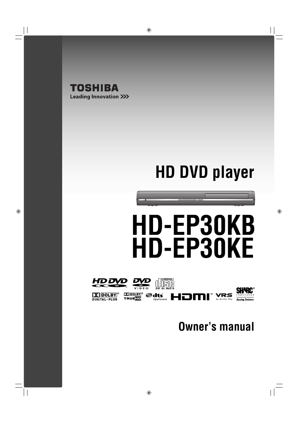 Toshiba HD-EP30KE User Manual | 40 pages