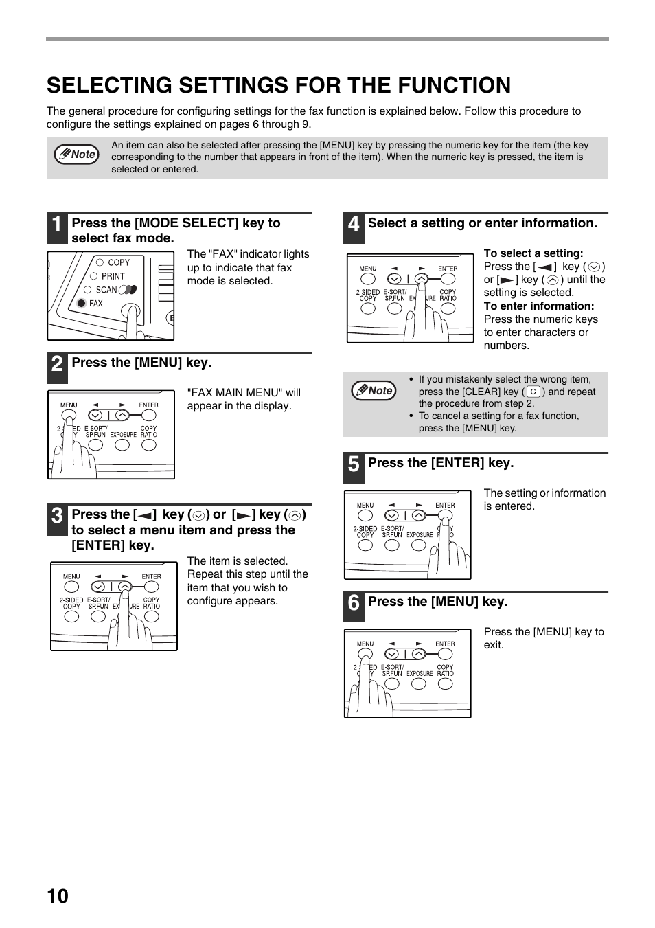 Selecting settings for the function, In "selecting settings for the function" (p.10) | Toshiba 151D User Manual | Page 14 / 104