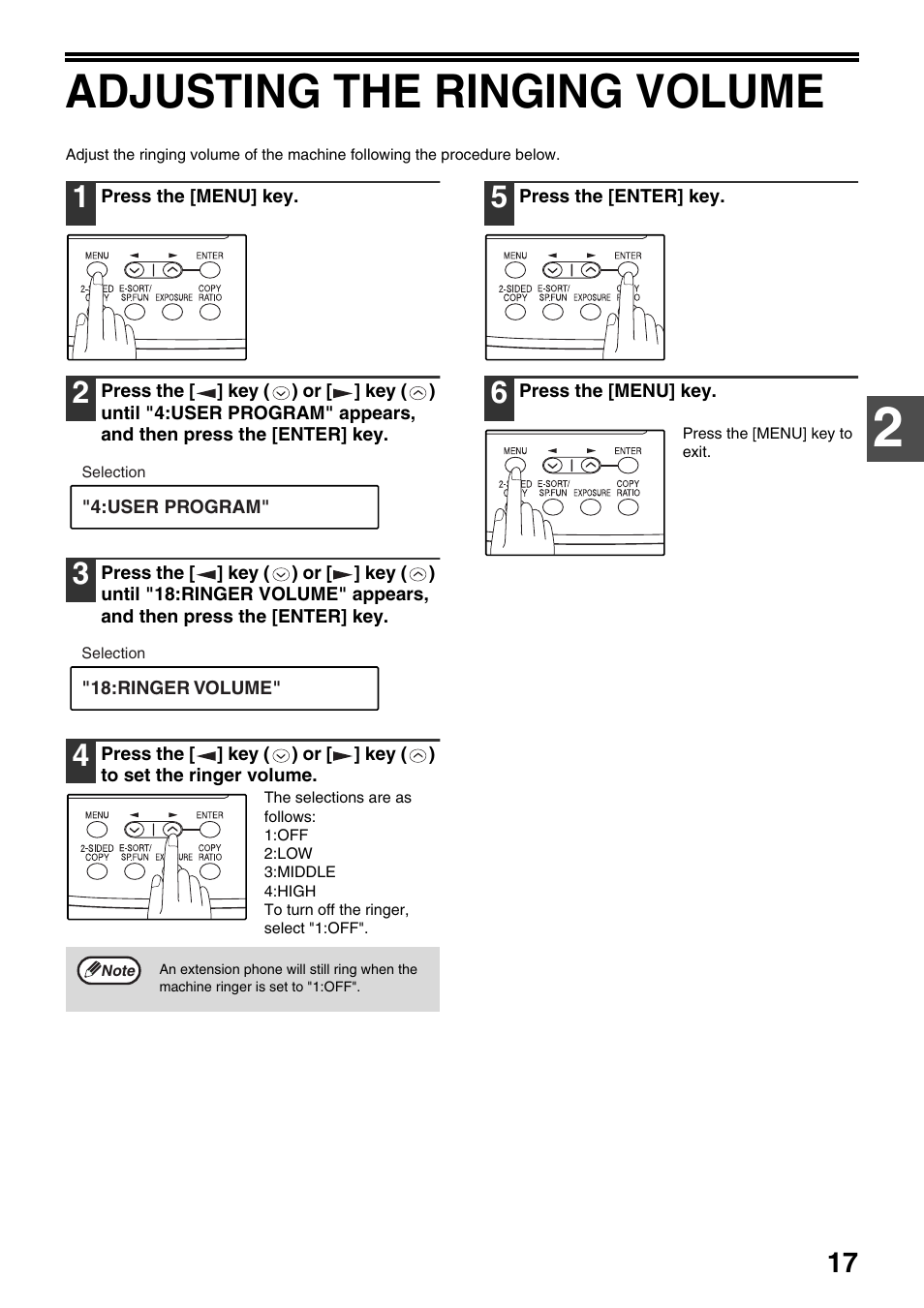 Adjusting the ringing volume | Toshiba 151D User Manual | Page 21 / 104