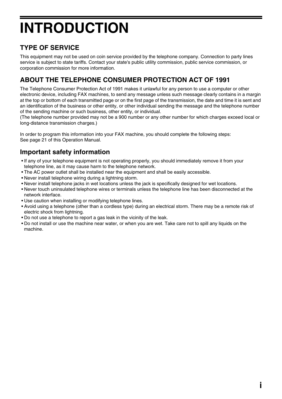 Introduction, Type of service, Important safety information | Toshiba 151D User Manual | Page 3 / 104