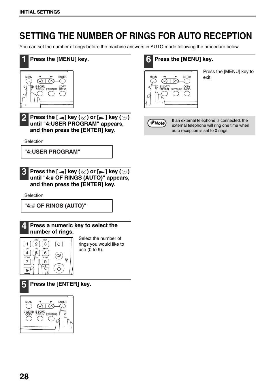 Setting the number of rings for auto reception | Toshiba 151D User Manual | Page 32 / 104