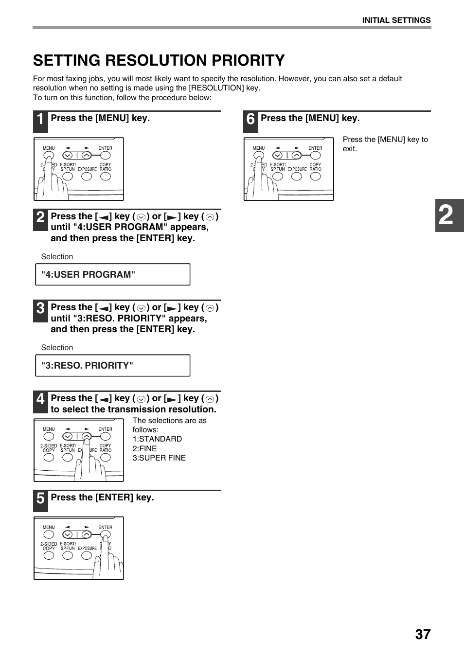 Setting resolution priority | Toshiba 151D User Manual | Page 41 / 104