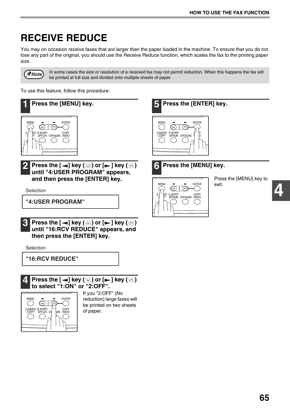 Receive reduce | Toshiba 151D User Manual | Page 69 / 104