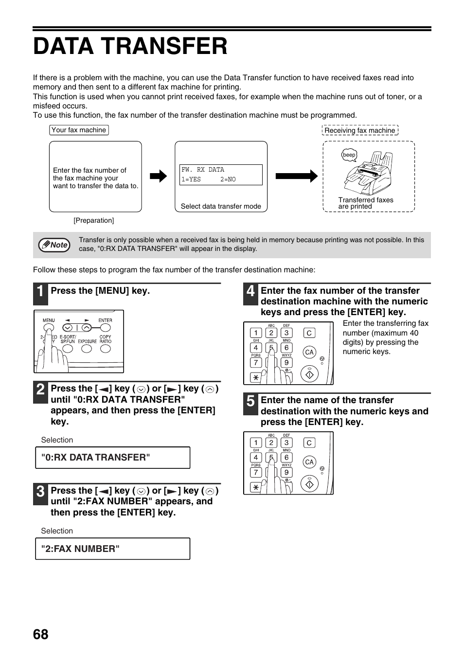 Data transfer | Toshiba 151D User Manual | Page 72 / 104