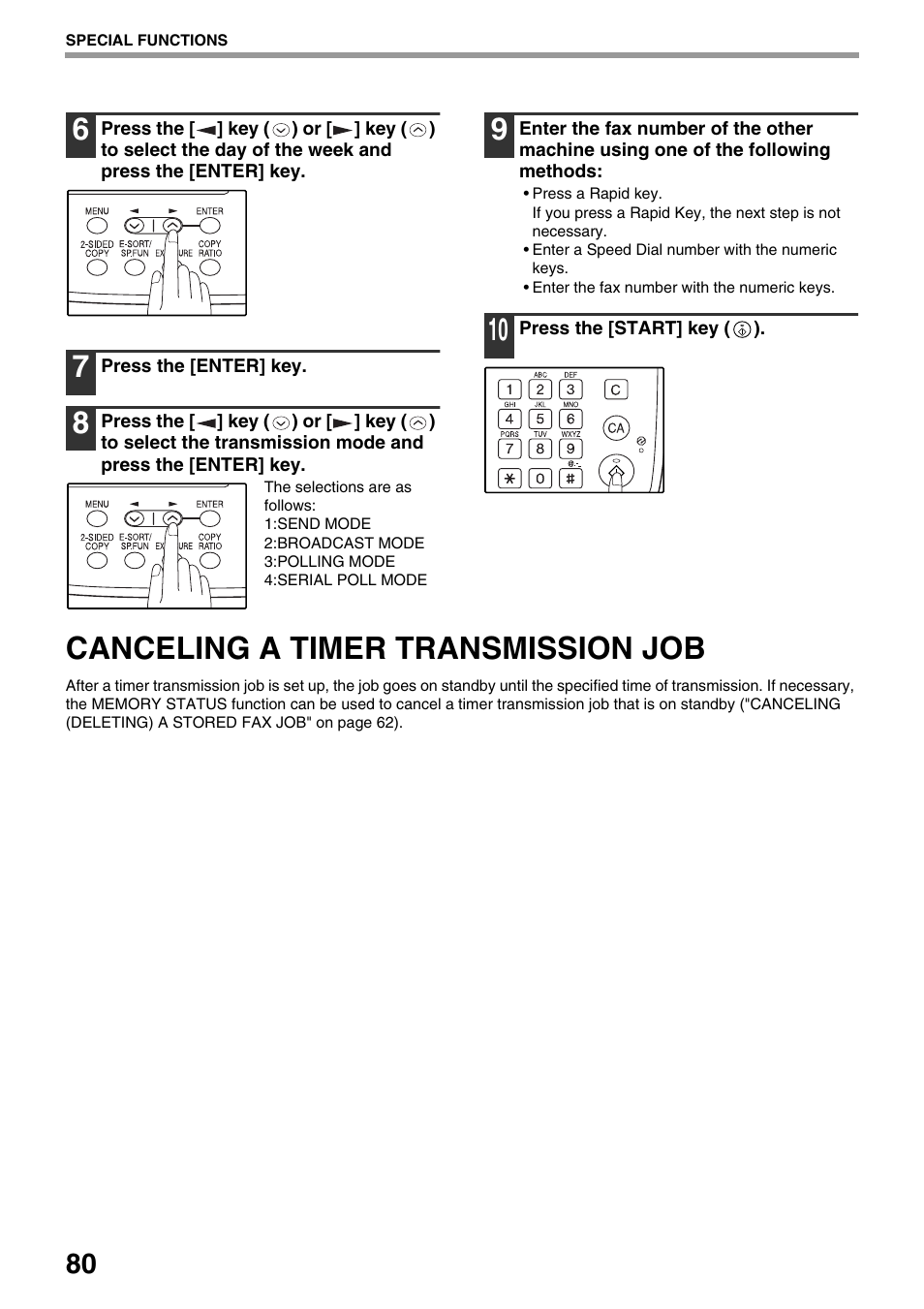 Canceling a timer transmission job | Toshiba 151D User Manual | Page 84 / 104