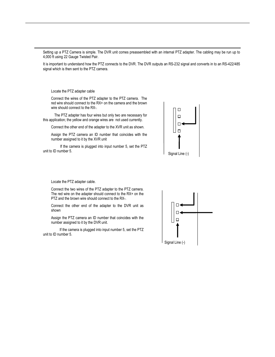 Connecting a ptz camera | Toshiba DVR8-X User Manual | Page 41 / 141