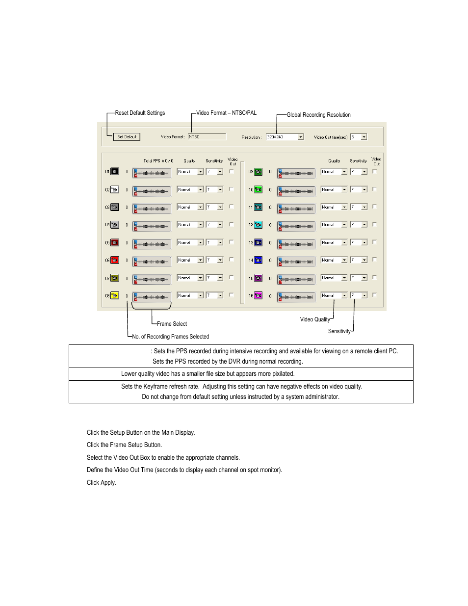 Enable video out to spot monitor | Toshiba DVR8-X User Manual | Page 62 / 141