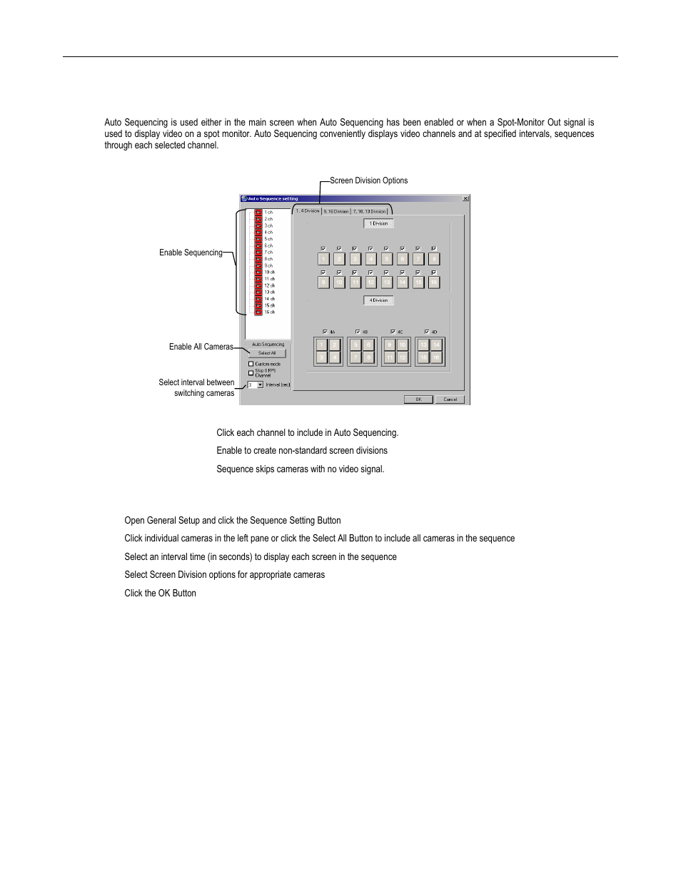 Auto sequencing setting, Create custom auto sequence | Toshiba DVR8-X User Manual | Page 74 / 141