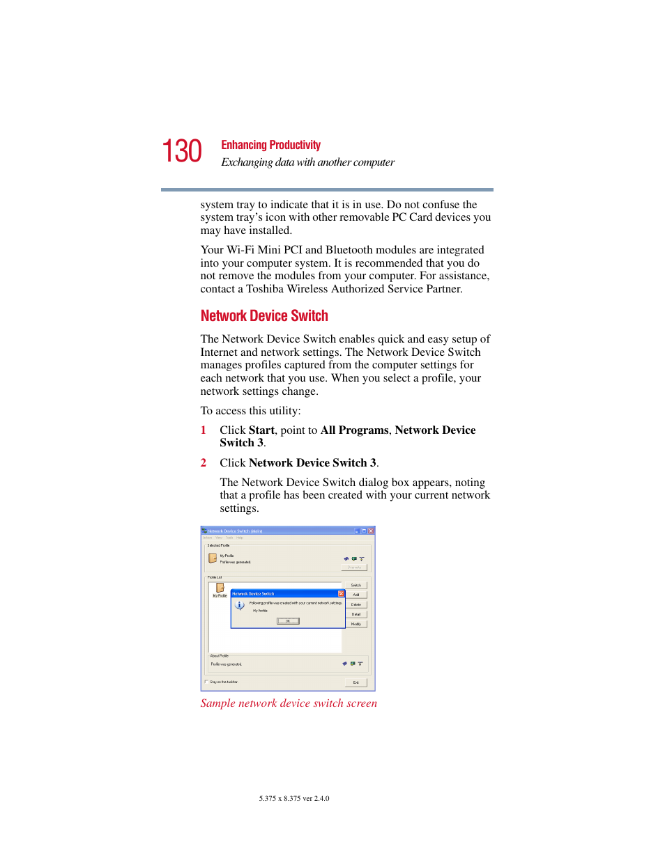 Toshiba PORT User Manual | Page 130 / 243