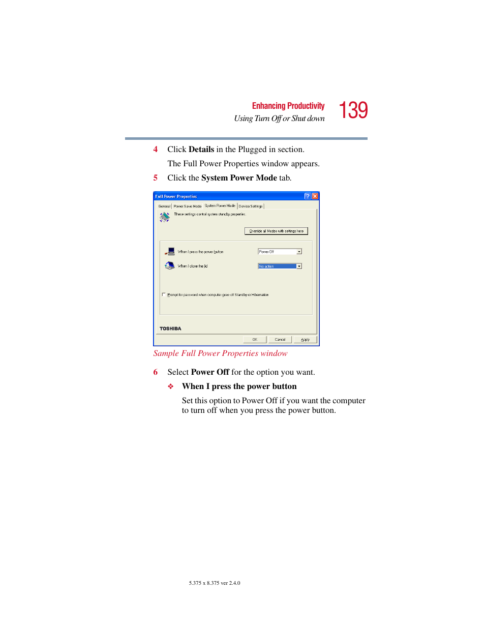 Toshiba PORT User Manual | Page 139 / 243