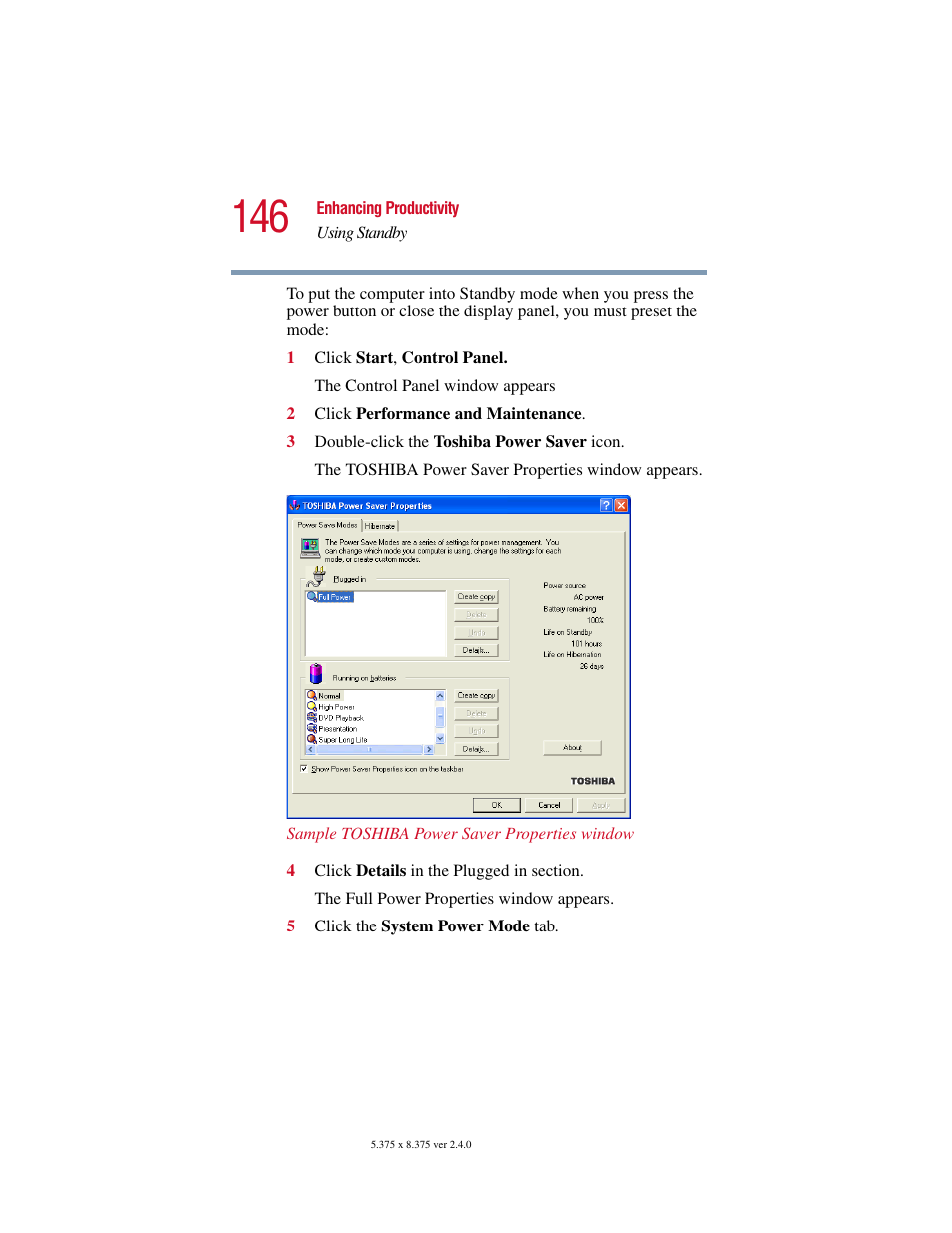 Toshiba PORT User Manual | Page 146 / 243