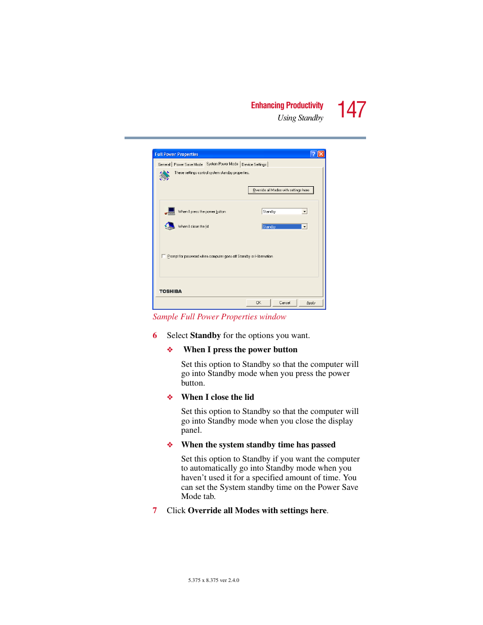 Toshiba PORT User Manual | Page 147 / 243