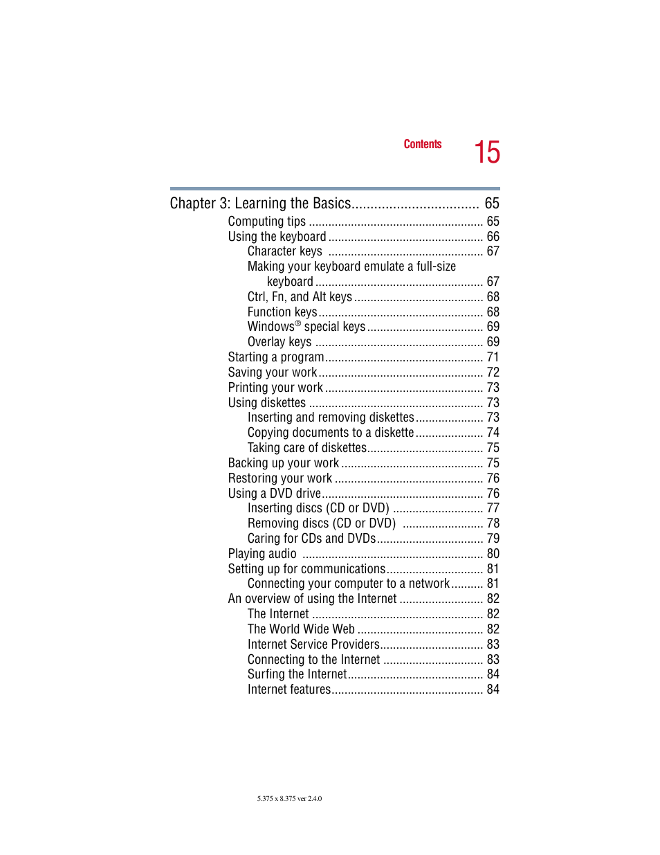 Toshiba PORT User Manual | Page 15 / 243