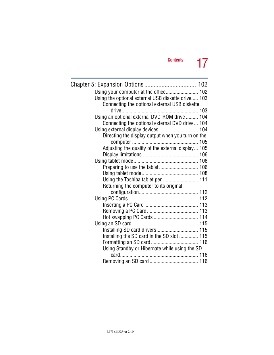 Toshiba PORT User Manual | Page 17 / 243