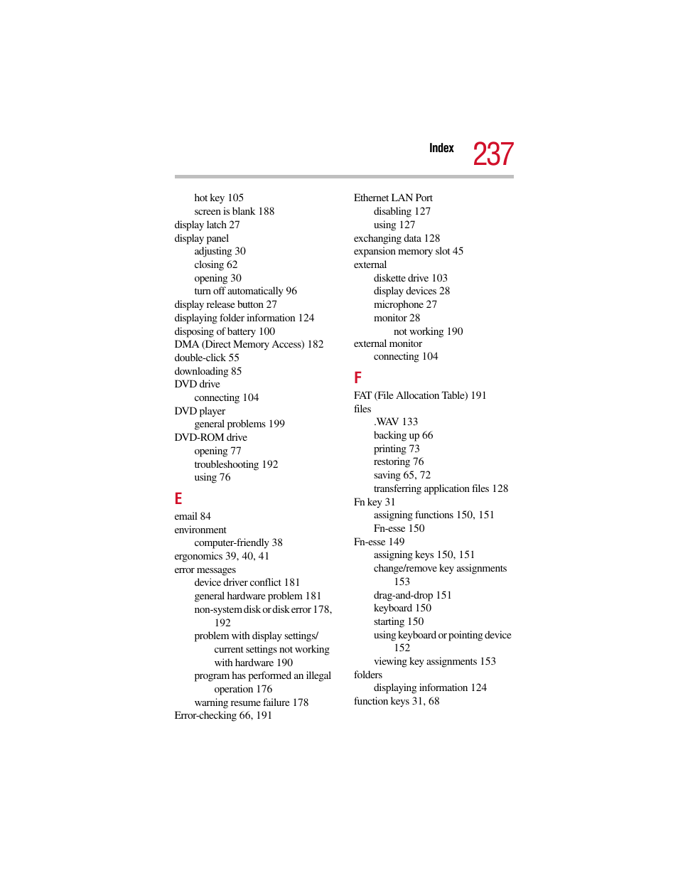 Toshiba PORT User Manual | Page 237 / 243