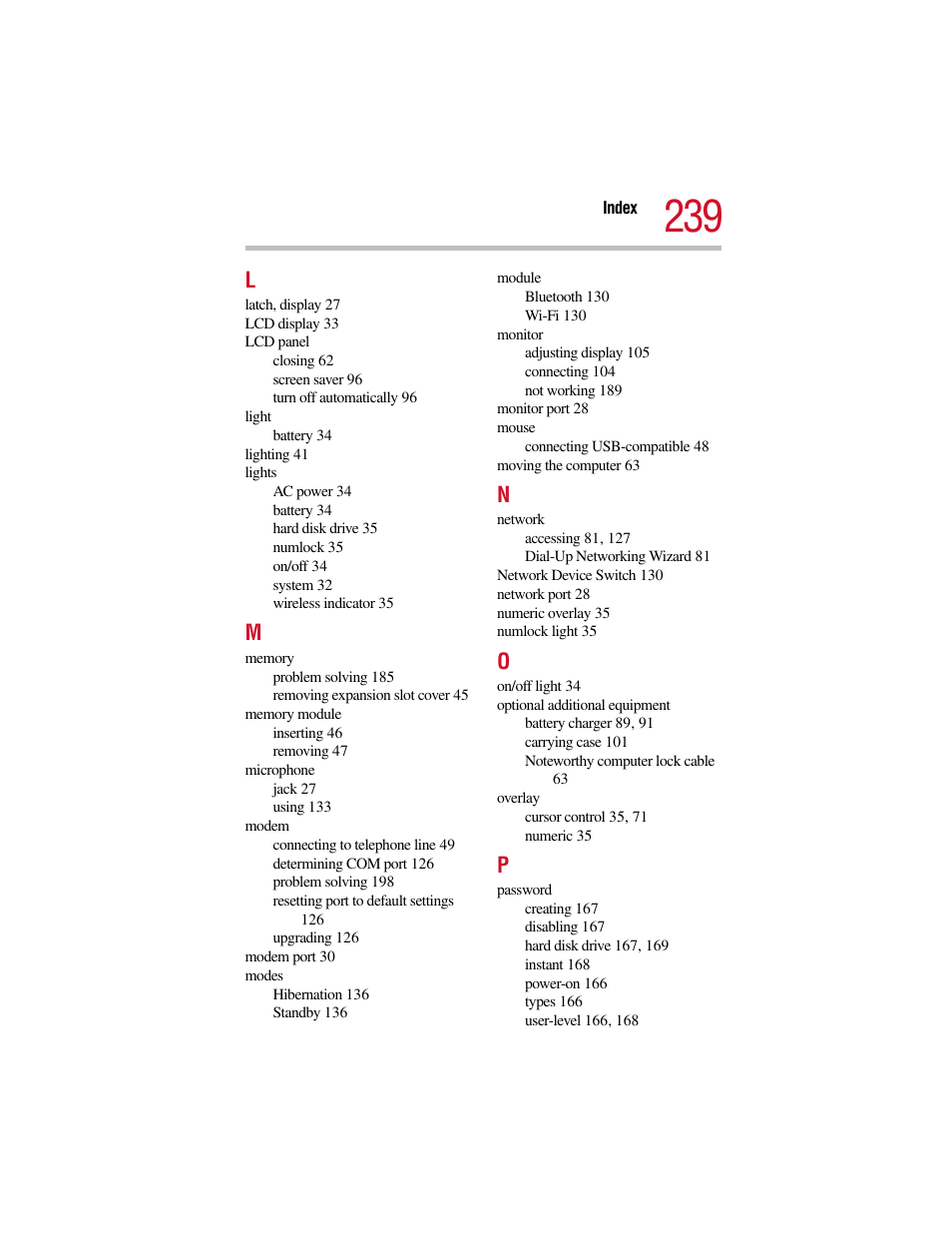 Toshiba PORT User Manual | Page 239 / 243