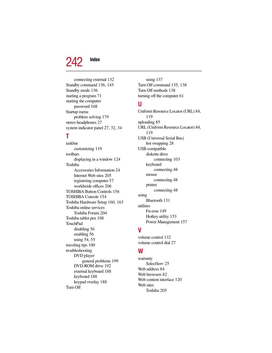 Toshiba PORT User Manual | Page 242 / 243