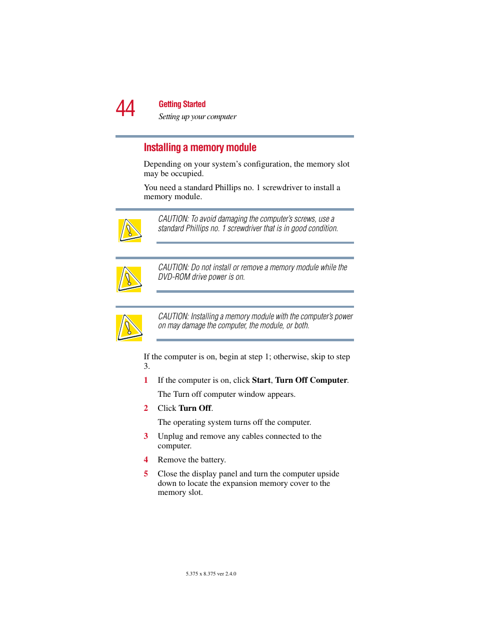 Toshiba PORT User Manual | Page 44 / 243