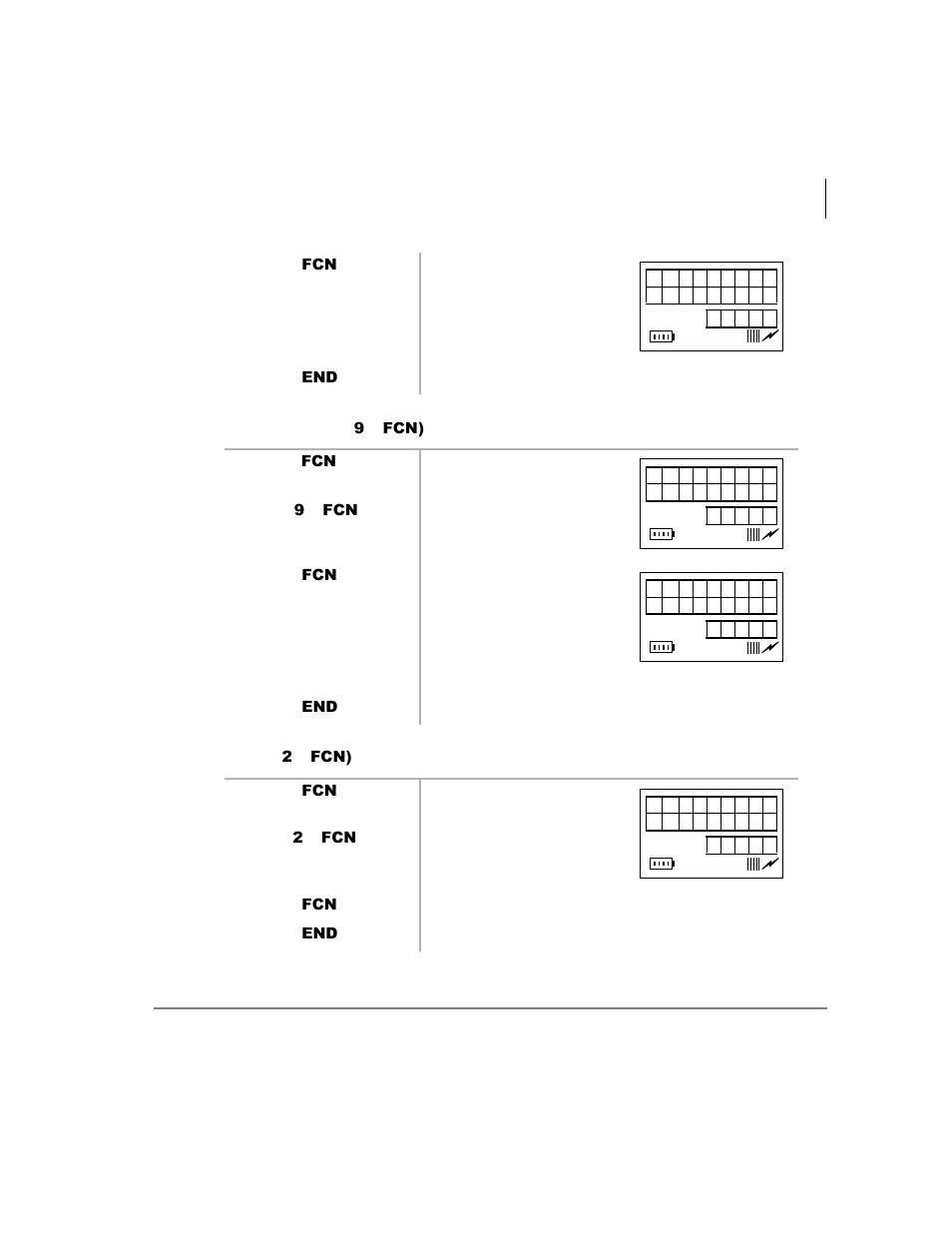 Display test option (9 + fcn), Ringer type (2 + fcn), Display test option | Ringer type | Toshiba Strata AirLink Integrated Wireless Handset User Manual | Page 33 / 131