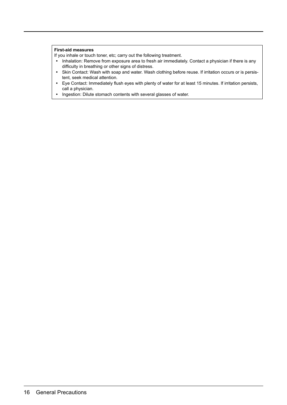 16 general precautions | Toshiba Printer DP-1810 User Manual | Page 18 / 110