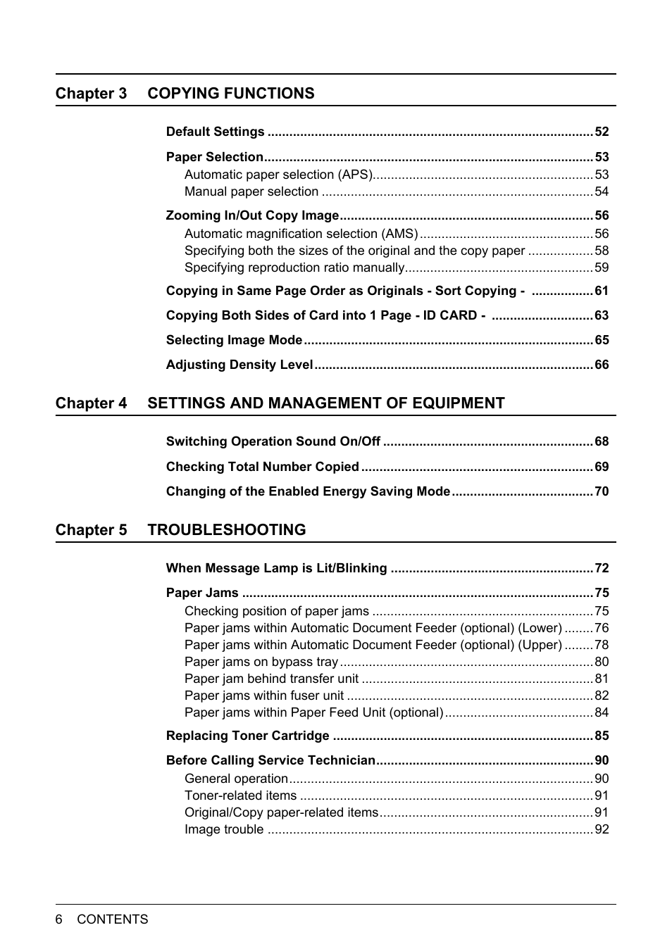 Toshiba Printer DP-1810 User Manual | Page 8 / 110