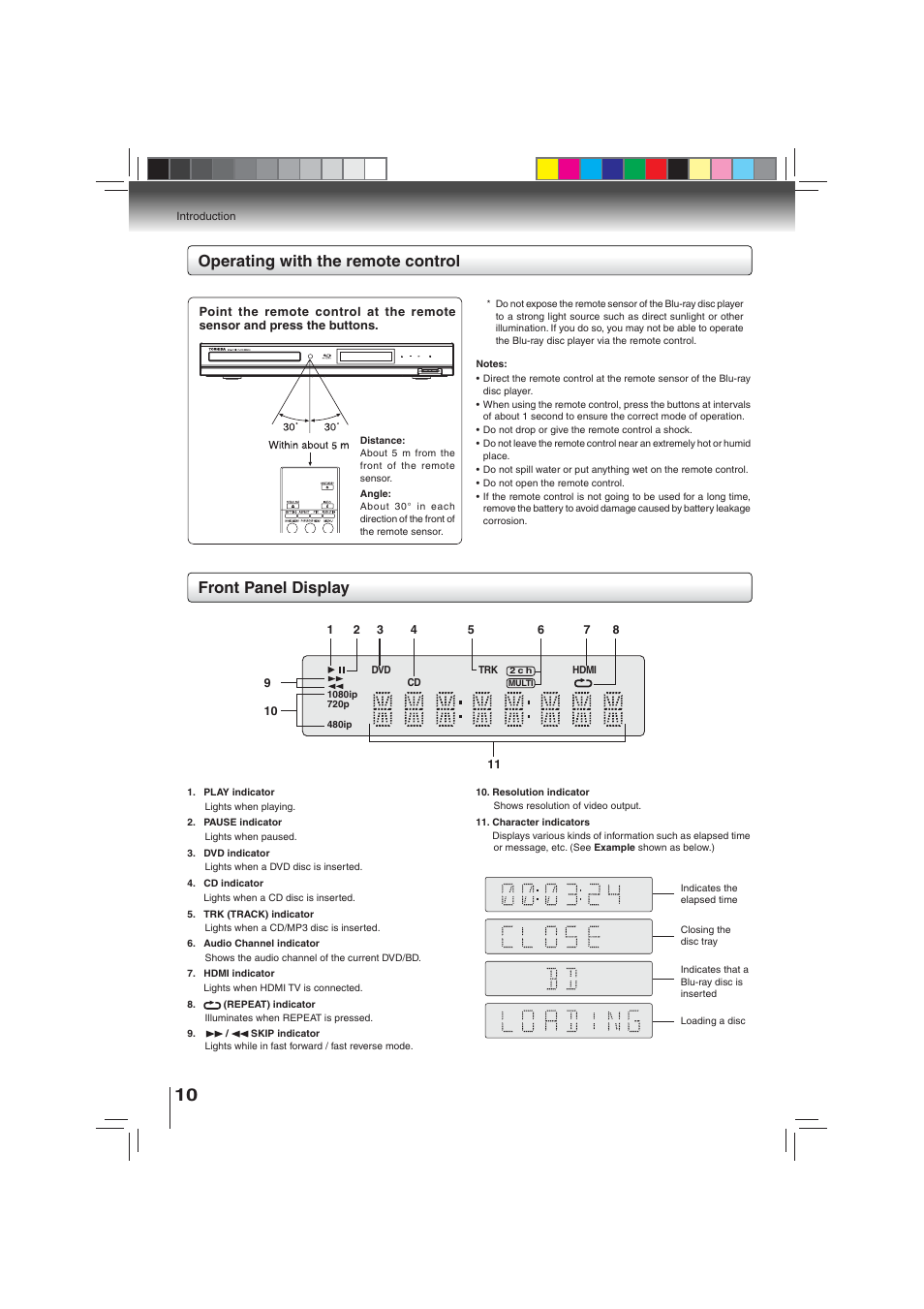 Toshiba BDX3000KU User Manual | Page 10 / 64