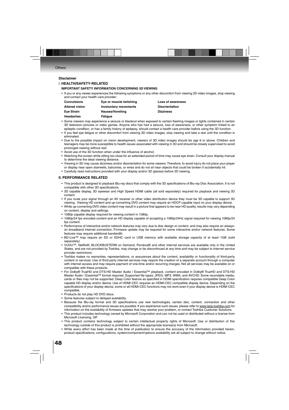 Toshiba BDX3000KU User Manual | Page 48 / 64