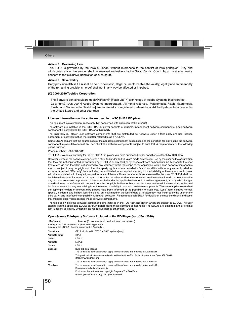 Toshiba BDX3000KU User Manual | Page 50 / 64