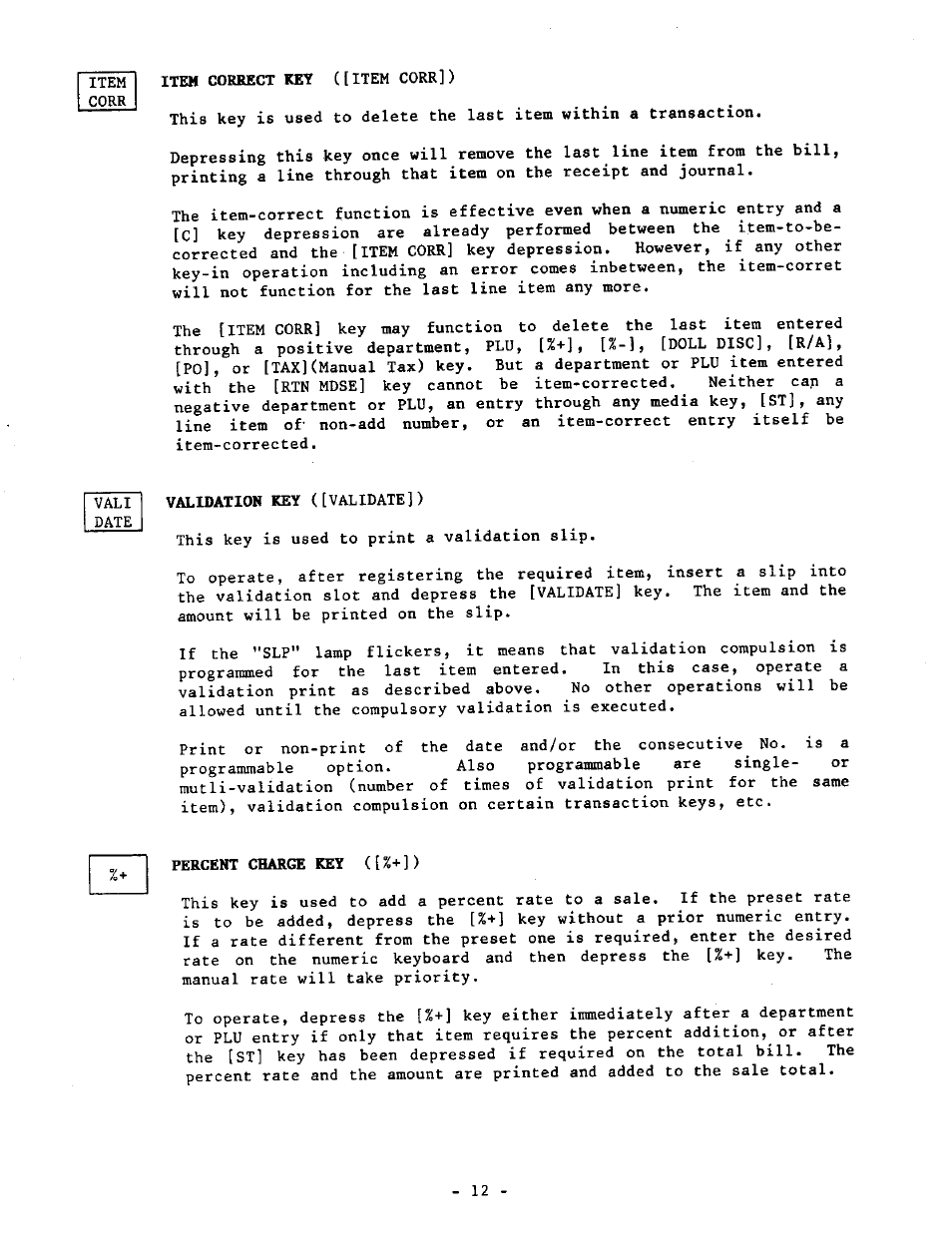 Percent charge key ([%+]) | Toshiba TEC MA-1040-400 Series User Manual | Page 16 / 64