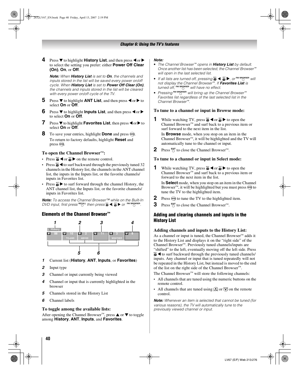 Toshiba 26LV67 User Manual | Page 40 / 78