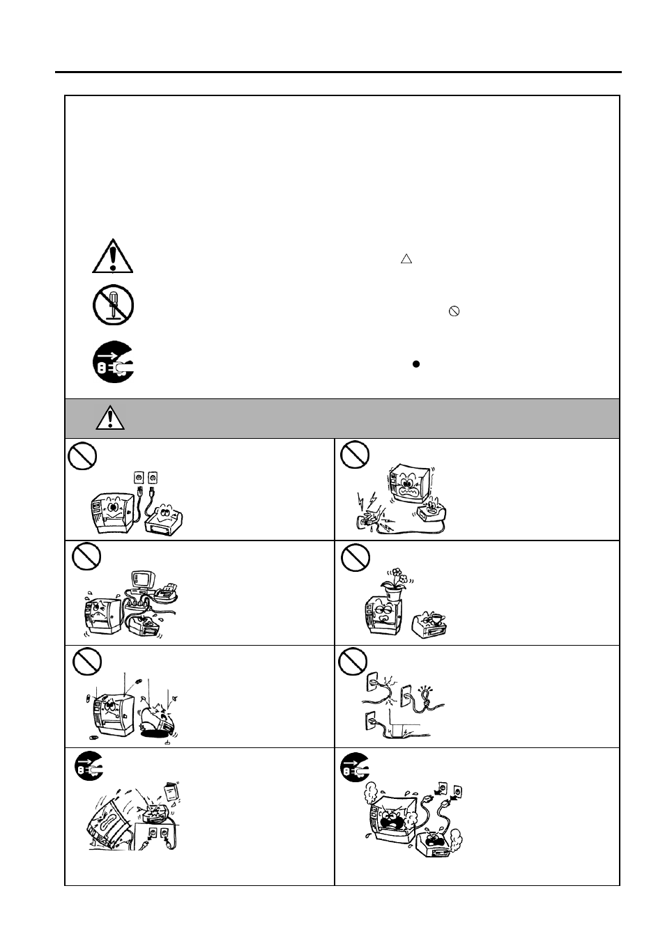 Warning, Safety summary, Meanings of each symbol | Toshiba SPAA-206-R1 User Manual | Page 3 / 31