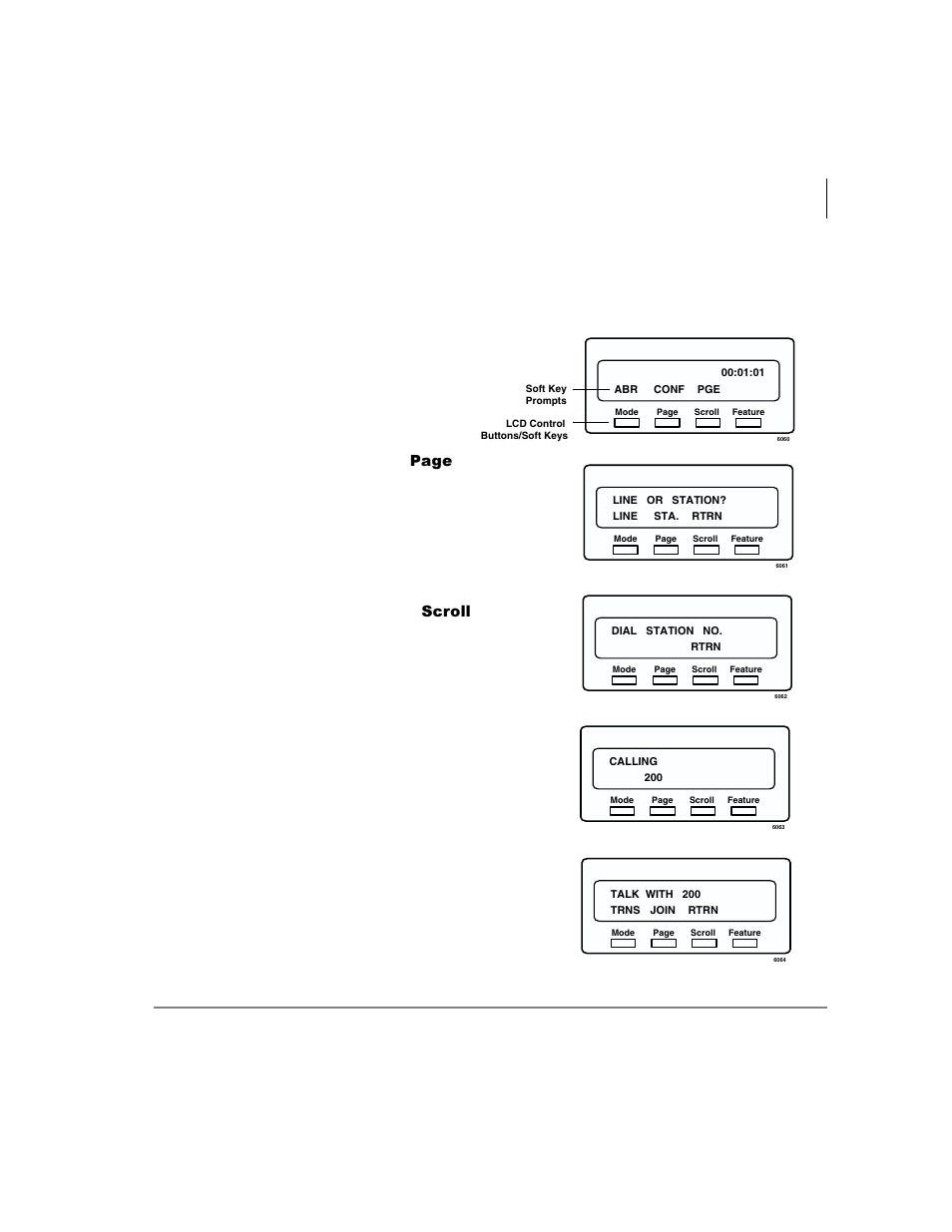 Soft key example, Automatic busy redial, Conference | Paging 2. if you select, Press, The display changes as shown right, Add an outside line to the conference, Add another station, Soft key (press | Toshiba IPT User Manual | Page 35 / 116